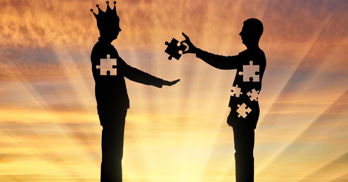 Illustration of a narcissist taking a toll on his partner